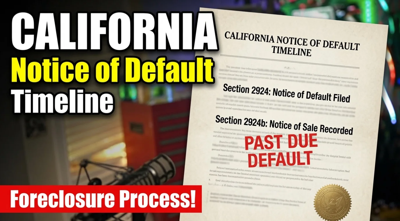 California Notice of Default timeline article